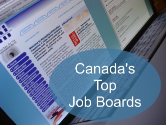 Canada's Top Job Boards photo of  laptop screen