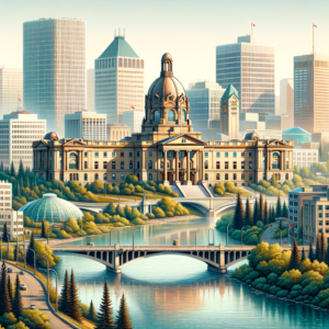 create a realistic picture of Edmonton