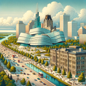 Crea una imagen realista de Winnipeg.