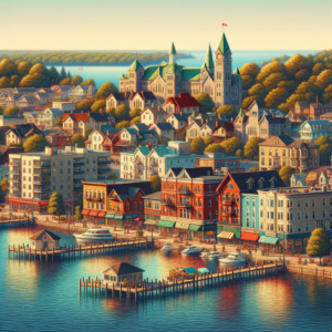 create a realistic picture of Barrie, ON