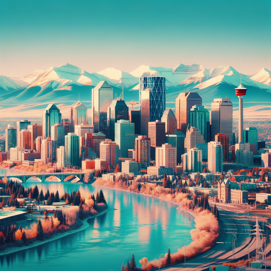 Crie uma imagem realista de Calgary