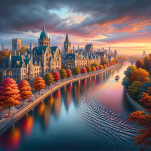 create a realistic picture of Cambridge, ON