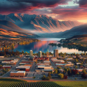 create a realistic picture of Kelowna