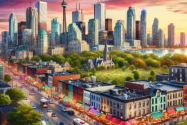 Crie uma imagem realista de Toronto